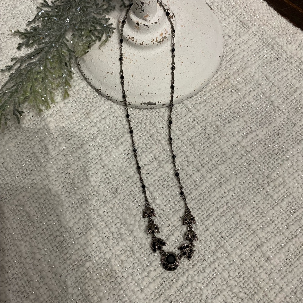 Elegant Black Beaded Necklace
